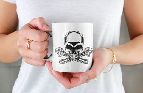 Mechanic  Skull Mug