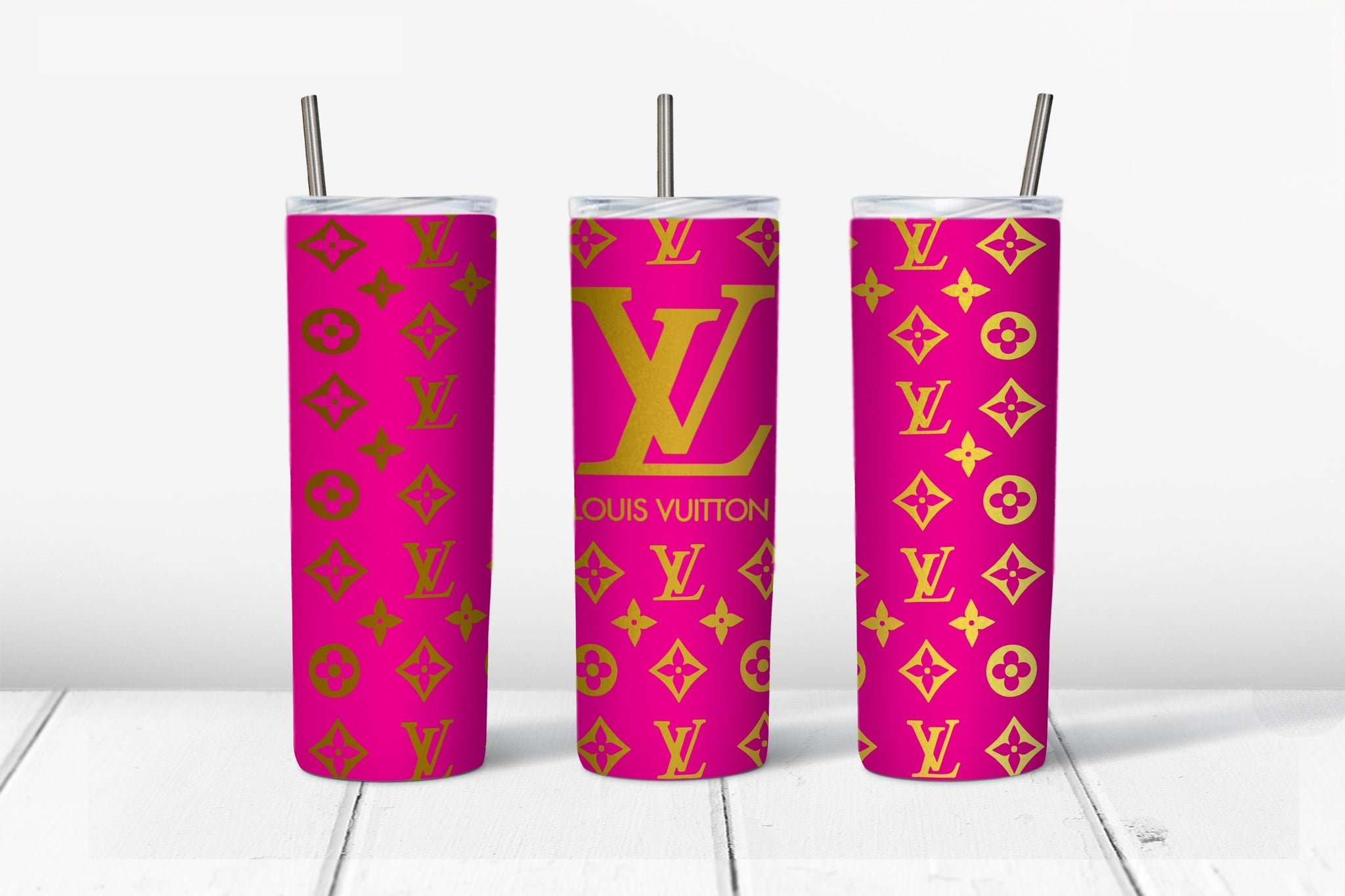 Skinny Tumbler - Louis Pink With Gold