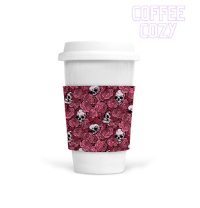 Coffee Cozy - Skull Roses Small