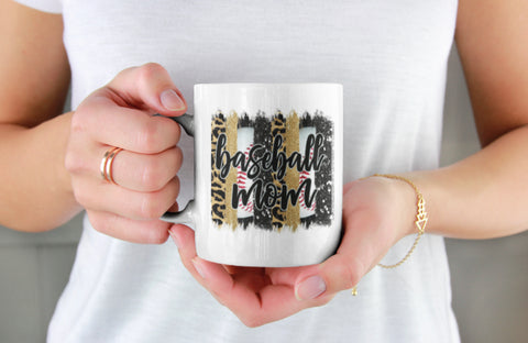 Baseball Mom Block Mug