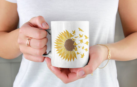 Sunflower Doves Mug