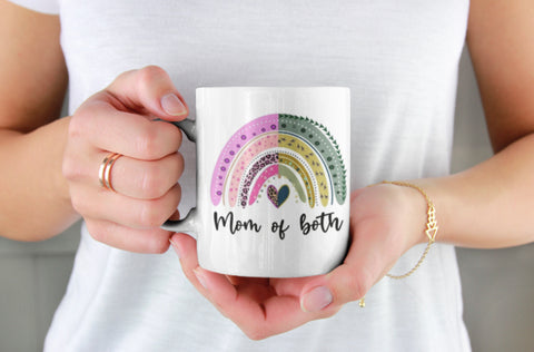 Mom Of Both Rainbow Mug