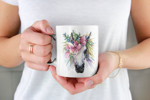 Floral Horse Mug