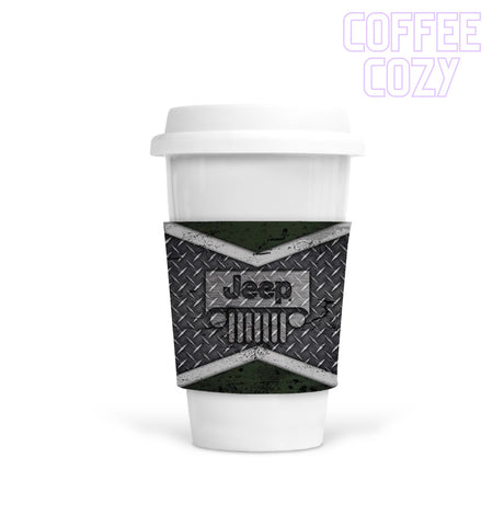 Coffee Cozy - Jeep Checker Plate