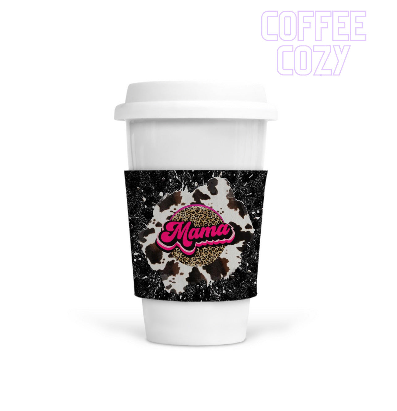 Coffee Cozy - Mama Hot Pink