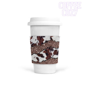 Coffee Cozy - Glitter Leopard