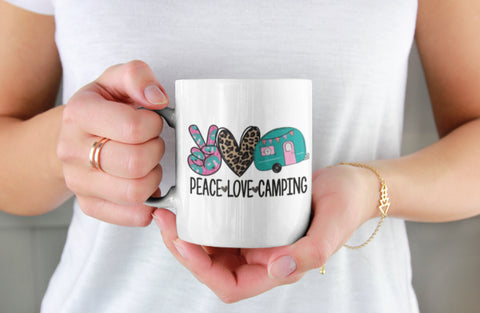 Peace, Love, Camping Mug