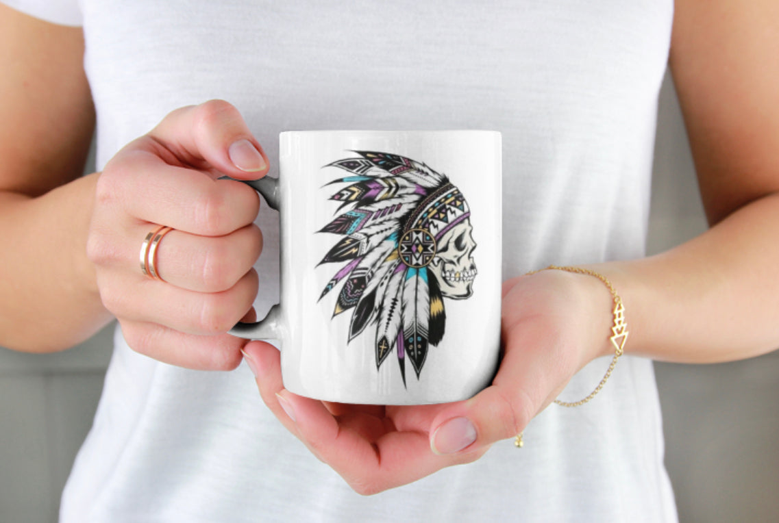 Skull Feather Mug