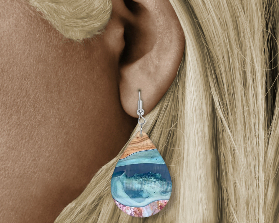 Teardrop Earring - Ocean