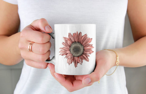 Pink Sunflower Mug