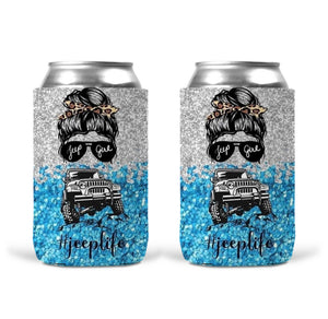 Can Koozie - Jeep Life Blue & Silver